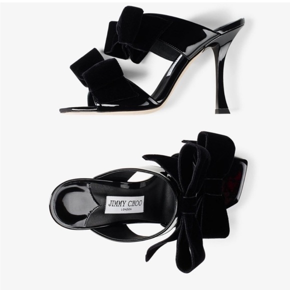 Jimmy Choo Shoes - Jimmy Choo Flaca 100mm Velvet Bow Heels